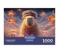 Sinoshow_24085_a_cute_capybara_with_big_eyes_wearing_an_asian-s_da25a904-c8e1-4012-89d6-98479000142f_3 1000 Pieces Puzzles Impossible Hard Difficult Jigsaw Puzzle, Unique Challenging Educational Toys