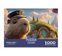 Sinoshow_24085_a_cute_capybara_with_fluffy_fur_wearing_an_asian_77f9d339-5761-4a43-9bcc-bd5a488dda41_4 1000 Pieces Puzzles Impossible Hard Difficult Jigsaw Puzzle, Stress Releasing Family Game, Famil