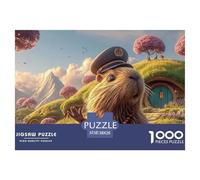 Sinoshow_24085_a_cute_capybara_with_fluffy_fur_wearing_an_asian_77f9d339-5761-4a43-9bcc-bd5a488dda41_1 1000 Pieces Jigsaw Fun Challenging & Brainteasing Puzzle Game, Stress Releasing Family Game, Fam