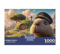 Sinoshow_24085_a_cute_capybara_with_fluffy_fur_wearing_an_asian_77f9d339-5761-4a43-9bcc-bd5a488dda41_3 1000 Pieces Puzzles Impossible Hard Difficult Puzzle Game, Stress Releasing Family Game, Birthda
