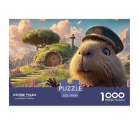 Sinoshow_24085_a_cute_capybara_with_fluffy_fur_wearing_an_asian_77f9d339-5761-4a43-9bcc-bd5a488dda41_3 1000 Pieces Jigsaw Fun Challenging & Brainteasing Jigsaw Puzzle, Stress Releasing Family Game, F