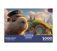 Sinoshow_24085_a_cute_capybara_with_fluffy_fur_wearing_an_asian_77f9d339-5761-4a43-9bcc-bd5a488dda41_4 1000 Pieces Puzzles Challenging And Educational Jigsaw Puzzle, Unique Challenging Educational To