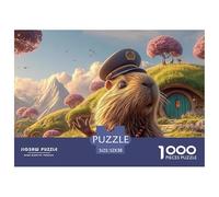 Sinoshow_24085_a_cute_capybara_with_fluffy_fur_wearing_an_asian_77f9d339-5761-4a43-9bcc-bd5a488dda41_1 1000 Pieces Puzzles Impossible Hard Difficult Puzzle Game, Vibrant Imagery, Birth