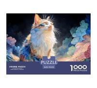 Sinoshow_24085_a_cute_cat_with_neon_glowing_fur_against_a_color_d0036349-b4e1-461c-8c1a-515a4dcf75c6_3 1000 Pieces Jigsaw Fun Challenging & Brainteasing Puzzle Game, Unique Challenging Educational To