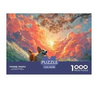 Sinoshow_24085_a_cute_corgi_is_surfing_on_the_waves_with_clouds_98e091dc-c32d-421e-b56a-f03f1d190cd7_4 1000 Pieces Puzzles Impossible Hard Difficult Jigsaw Puzzle, Stress Releasing Family Game, Birth