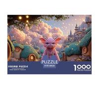 Sinoshow_24085_a_cute_dragon_with_fluffy_pink_fur_wearing_tradi_a53de390-497c-4cf1-a85a-a7398d3c67f0_2 1000 Pieces Jigsaw Fun Challenging & Brainteasing Puzzle Game, Vibrant Imagery, B