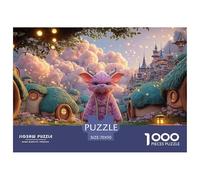 Sinoshow_24085_a_cute_dragon_with_fluffy_pink_fur_wearing_tradi_a53de390-497c-4cf1-a85a-a7398d3c67f0_2 1000 Pieces Puzzles Challenging And Educational Jigsaw Puzzle, Unique Challenging Educational To