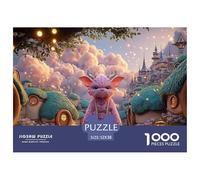 Sinoshow_24085_a_cute_dragon_with_fluffy_pink_fur_wearing_tradi_a53de390-497c-4cf1-a85a-a7398d3c67f0_2 1000 Pieces Jigsaw Fun Challenging & Brainteasing Puzzle Game, Unique Challenging Educational To