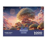 Sinoshow_24085_a_cute_fantasy_world_with_hobbit-like_huts_a_lar_cc04eec0-a4ea-41c1-b885-8117ca49021d_1 1000 Pieces Puzzles Impossible Hard Difficult Jigsaw Puzzle, Stress Releasing Family Game, Famil