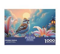 Sinoshow_24085_a_cute_little_lark_sparrow_bird_perched_on_the_e_8df85edf-e67f-4f6d-9305-131b3bf7de98_1 1000 Pieces Jigsaw Impossible Hard Difficult Jigsaw Puzzle, Unique Challenging Educational Toys,
