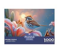 Sinoshow_24085_a_cute_little_lark_sparrow_bird_perched_on_the_e_8df85edf-e67f-4f6d-9305-131b3bf7de98_2 1000 Pieces Jigsaw Challenging And Educational Jigsaw Puzzle, Vibrant Imagery, Bi