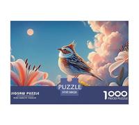 Sinoshow_24085_a_cute_little_lark_sparrow_bird_perched_on_the_e_8df85edf-e67f-4f6d-9305-131b3bf7de98_4 1000 Pieces Jigsaw Fun Challenging & Brainteasing Jigsaw Puzzle, Unique Challenging Educational