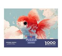 Sinoshow_24085_a_cute_little_red_and_blue_goldfish_in_the_style_648bbc3f-ff5b-4e1e-8ff1-2a62076e6a5e_4 1000 Pieces Jigsaw Fun Challenging & Brainteasing Puzzle Game, Vibrant Imagery, B