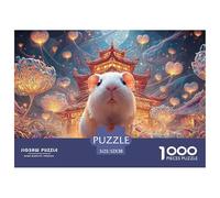 Sinoshow_24085_a_cute_little_white_guinea_pig_with_big_eyes_sur_5ef67e1a-4e80-4084-9e54-6fa89bfa826f_2 1000 Pieces Jigsaw Fun Challenging & Brainteasing Jigsaw Puzzle, Stress Releasing Family Game, F