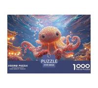 Sinoshow_24085_a_cute_octopus_swimming_under_the_sea_in_the_sty_869d21de-c9bf-4da4-abdc-06c9ce2e92ad_1 1000 Pieces Jigsaw Fun Challenging & Brainteasing Puzzle Game, Stress Releasing Family Game, Bir