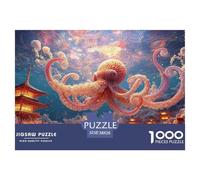 Sinoshow_24085_a_cute_octopus_swimming_under_the_sea_in_the_sty_869d21de-c9bf-4da4-abdc-06c9ce2e92ad_4 1000 Pieces Jigsaw Fun Challenging & Brainteasing Puzzle Game, Stress Releasing Family Game, Bir