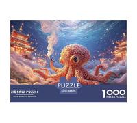 Sinoshow_24085_a_cute_octopus_with_an_expression_of_being_confu_c028fb2b-86d3-4e99-adbe-d6c13b7b0179_2 1000 Pieces Jigsaw Fun Challenging & Brainteasing Jigsaw Puzzle, Stress Releasing Family Game, B