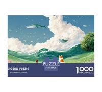 Sinoshow_24085_a_cute_orange_and_white_cat_is_watching_the_litt_cd80cea9-26ee-45ea-be85-715d0f917f0b_2 1000 Pieces Jigsaw Fun Challenging & Brainteasing Puzzle Game, Unique Challenging Educational To