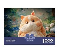 Sinoshow_24085_a_cute_orange_cat_with_a_chubby_body_white_belly_4136de73-0f0b-40f6-a166-a23702c78332_2 1000 Pieces Jigsaw Fun Challenging & Brainteasing Puzzle Game, Stress Releasing Family Game, Fam