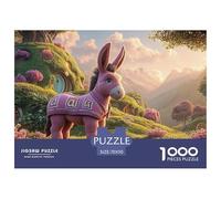 Sinoshow_24085_a_cute_pink_donkey_stands_in_the_field_wearing_w_fed8b114-1d25-4f22-8514-430e8d82a73b_2 1000 Pieces Puzzles Impossible Hard Difficult Jigsaw Puzzle, Unique Challenging Educational Toys