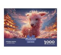Sinoshow_24085_a_cute_pink_donkey_stands_in_the_flower_field_it_b027cab2-722f-4df5-87b4-4a9b9aab6d8f_2 1000 Pieces Puzzles Impossible Hard Difficult Puzzle Game, Unique Challenging Educational Toys,