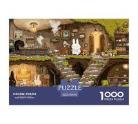 Sinoshow_24085_a_cute_rabbit_and_a_black_frog_living_in_an_unde_c13a1e3e-d29e-4da7-98a0-d2ce4ab08f48_2 1000 Pieces Puzzles Impossible Hard Difficult Puzzle Game, Unique Challenging Educational Toys,
