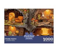 Sinoshow_24085_a_cute_rabbit_frog_and_turtle_living_in_an_under_a55e33a0-c740-439a-9ac2-a4b7843d835c_4 1000 Pieces Puzzles Impossible Hard Difficult Jigsaw Puzzle, Vibrant Imagery, Bir
