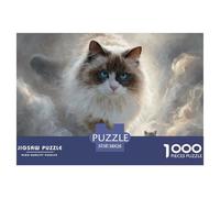 Sinoshow_24085_a_cute_ragdoll_cat_walking_on_the_clouds_with_bl_d5335cdd-32e1-4065-a4ee-32b5ca4e7bab_4 1000 Pieces Puzzles Challenging And Educational Jigsaw Puzzle, Unique Challenging Educational To