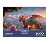 Sinoshow_24085_a_cute_red_dragon_with_horns_wearing_traditional_17d926cf-d8cb-425f-99eb-337c850225b0_3 1000 Pieces Puzzles Impossible Hard Difficult Jigsaw Puzzle, Unique Challenging Educational Toys