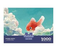 Sinoshow_24085_a_cute_red_goldfish_with_big_eyes_in_the_style_o_631d27fb-fd1d-4103-a520-fdfba73cc02b_3 1000 Pieces Puzzles Challenging And Educational Jigsaw Puzzle, Unique Challenging Educational To