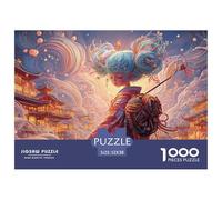 Sinoshow_24085_a_cute_red_oni_with_turquoise_hair_wearing_a_col_7b62aa15-e506-4c8b-9013-7f48e90b71e1_3 1000 Pieces Jigsaw Fun Challenging & Brainteasing Puzzle Game, Stress Releasing Family Game, Fam