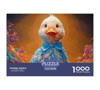 Sinoshow_24085_a_cute_white_duck_with_fluffy_feathers_wearing_a_d8df33f5-0a56-43b9-9ff1-d899a0248284_1 1000 Pieces Jigsaw Challenging And Educational Jigsaw Puzzle, Unique Challenging Educational Toy