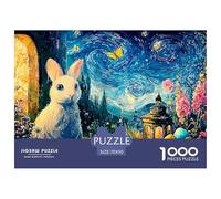 Sinoshow_24085_a_cute_white_rabbit_with_large_eyes_sitting_next_70ed922a-9c96-44f2-9305-8ff60a8d3b5a_4 1000 Pieces Puzzles Impossible Hard Difficult Puzzle Game, Stress Releasing Family Game, Birthda