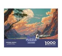 Sinoshow_24085_a_cute_white_robot_and_green_alien_standing_on_t_4d5710d2-a839-4b78-acbd-1ffddb500479_3 1000 Pieces Puzzles Impossible Hard Difficult Jigsaw Puzzle, Stress Releasing Family Game, Birth