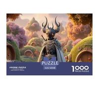 Sinoshow_24085_a_demon_king_wearing_black_armor_with_golden_acc_551e06bd-d28f-4c20-9df2-7e16d3bdbc83_2 1000 Pieces Jigsaw Fun Challenging & Brainteasing Jigsaw Puzzle, Vibrant Imagery