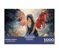 Sinoshow_24085_a_fallen_angel_with_red_wings_wearing_black_and__4d02c3d0-8962-4e7d-8614-0faf0f3f1cb3_1 1000 Pieces Puzzles Impossible Hard Difficult Puzzle Game, Unique Challenging Educational Toys,