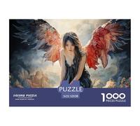Sinoshow_24085_a_fallen_angel_with_red_wings_wearing_black_and__4d02c3d0-8962-4e7d-8614-0faf0f3f1cb3_1 1000 Pieces Jigsaw Fun Challenging & Brainteasing Puzzle Game, Stress Releasing Family Game, Fam