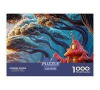 Sinoshow_24085_a_fantasy_forest_with_red_mushroom_houses_hyper-_3910c262-e5f9-46b0-ba47-bf55196a6c18_4 1000 Pieces Jigsaw Impossible Hard Difficult Jigsaw Puzzle, Unique Challenging Educational Toys,