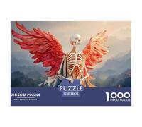 Sinoshow_24085_a_female_skeletal_angel_with_red_wings_full-body_2560ebba-0b0d-41ab-ad7e-1a83f2b65833_1 1000 Pieces Puzzles Impossible Hard Difficult Puzzle Game, Stress Releasing Family Game, Birthda