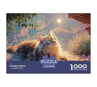 Sinoshow_24085_a_fluffy_long-haired_cat_basking_in_the_sunlight_c2f06237-d8aa-4990-9c59-1e65eec18c0d_3 1000 Pieces Jigsaw Fun Challenging & Brainteasing Jigsaw Puzzle, Unique Challenging Educational