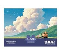 Sinoshow_24085_a_freight_train_is_driving_on_the_grassland_pass_35aae7fa-010d-46d1-9f07-914587d7a218_3 1000 Pieces Puzzles Impossible Hard Difficult Jigsaw Puzzle, Vibrant Imagery, Fam