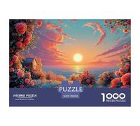 Sinoshow_24085_a_garden_with_roses_a_stone_path_leading_to_the__8c461c46-2836-45ea-b750-ac4299508520_1 1000 Pieces Jigsaw Challenging And Educational Jigsaw Puzzle, Unique Challenging Educational Toy