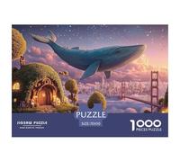 Sinoshow_24085_a_giant_blue_whale_glides_gracefully_above_the_c_bd54f7ba-863c-4df7-b5c3-0f0c3f880350_2 1000 Pieces Jigsaw Fun Challenging & Brainteasing Jigsaw Puzzle, Vibrant Imagery
