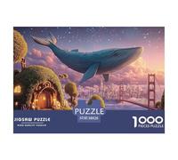 Sinoshow_24085_a_giant_blue_whale_glides_gracefully_above_the_c_bd54f7ba-863c-4df7-b5c3-0f0c3f880350_2 1000 Pieces Jigsaw Fun Challenging & Brainteasing Jigsaw Puzzle, Vibrant Imagery