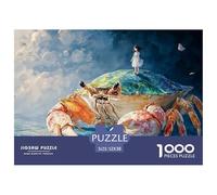 Sinoshow_24085_a_giant_green_crab_carrying_an_asian_girl_on_its_1bf766f4-428a-4b9b-a7dd-e6a4abb80c49_1 1000 Pieces Puzzles Challenging And Educational Jigsaw Puzzle, Unique Challenging Educational To
