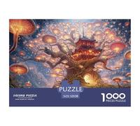 Sinoshow_24085_a_giant_mossy_tree_with_glowing_mushrooms_growin_a5a51e9f-ca92-4093-93f2-f6eeda50d3cd_4 1000 Pieces Puzzles Impossible Hard Difficult Jigsaw Puzzle, Vibrant Imagery, Fam