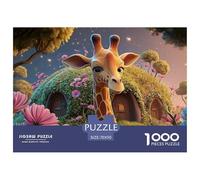 Sinoshow_24085_a_giraffe_stands_in_the_forest_surrounded_by_pin_1f553aeb-75d3-48aa-8be7-403c5f69b367_2 1000 Pieces Jigsaw Fun Challenging & Brainteasing Puzzle Game, Unique Challenging Educational To