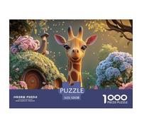 Sinoshow_24085_a_giraffe_stands_in_the_forest_surrounded_by_pin_1f553aeb-75d3-48aa-8be7-403c5f69b367_4 1000 Pieces Jigsaw Fun Challenging & Brainteasing Jigsaw Puzzle, Unique Challenging Educational