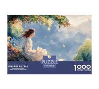 Sinoshow_24085_a_girl_in_a_white_dress_sitting_on_the_edge_of_a_cf896b67-11b4-4d17-acae-cf5b4fd16d1c_4 1000 Pieces Jigsaw Fun Challenging & Brainteasing Jigsaw Puzzle, Vibrant Imagery
