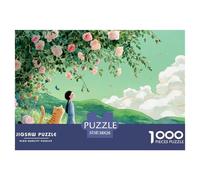 Sinoshow_24085_a_girl_in_blue__standing_under_the_trees_with_pi_82cb1b3a-7dba-4e46-9f14-64cb4b237a38_4 1000 Pieces Jigsaw Fun Challenging & Brainteasing Jigsaw Puzzle, Stress Releasing Family Game, F